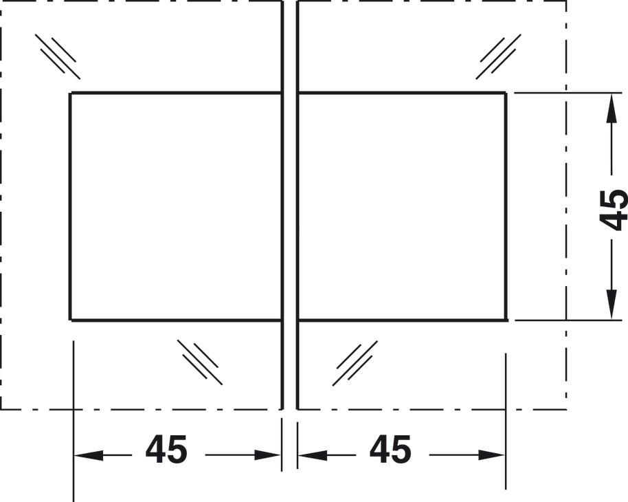 Kẹp Kính - Kính 135° Hafele 981.00.572 Kẹp Kính - Kính 135° Hafele 981.00.572