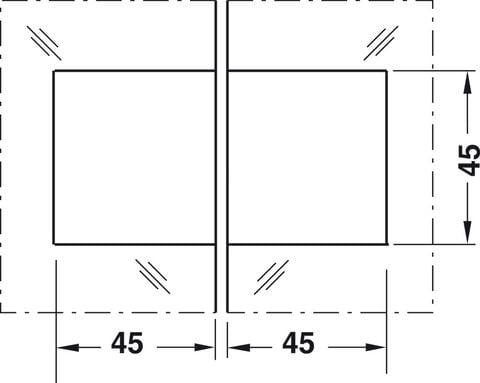 Kẹp Kính - Kính 135° Hafele 981.00.572