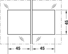 Kẹp Kính - Kính 135° Hafele 981.00.572