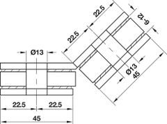 Kẹp Kính - Kính 135° Hafele 981.00.572 ảnh 2