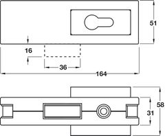 Kẹp Chân Kính Với Lỗ Ruột Khóa PC Hafele 981.00.400 ảnh 4