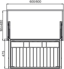 Móc Treo Quần 800mm Với Hộp Nhựa Hafele 807.95.113 ảnh 2