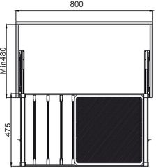 Móc Treo Quần Kèm Giỏ 800mm Hafele 807.95.831 ảnh 2