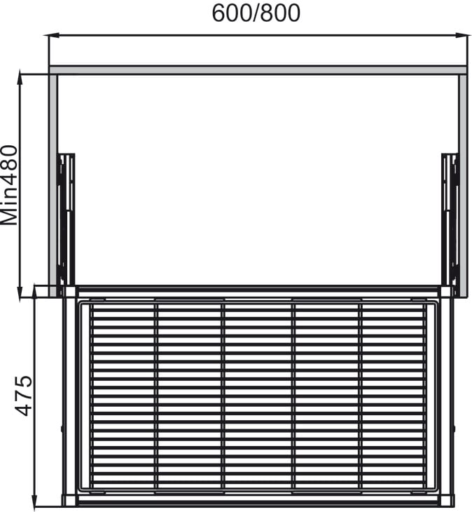 Rổ Kéo Bằng Kim Loại 800mm Hafele 807.95.143 - Cấu tạo và vật liệu của rổ kéo bằng Kim loại 800mm Hafele 807.95.143