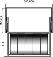 Rổ Kéo Bằng Kim Loại 800mm Hafele 807.95.143 ảnh 2