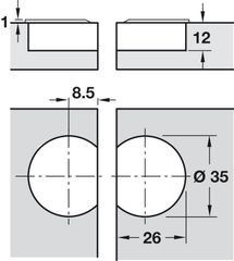 Bản Lề Cửa Lật Bằng Gỗ Hafele 342.66.730 ảnh 4