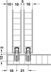 Đế bánh xe F-Line11 12A (xám) Hafele 404.72.311 ảnh 4