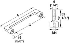 Tay Nắm Tủ 176mm Hafele 106.61.124 ảnh 5