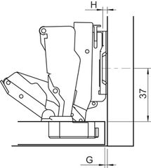 Bản Lề Lọt Lòng Metalla SM 165º Hafele 315.02.752 ảnh 5