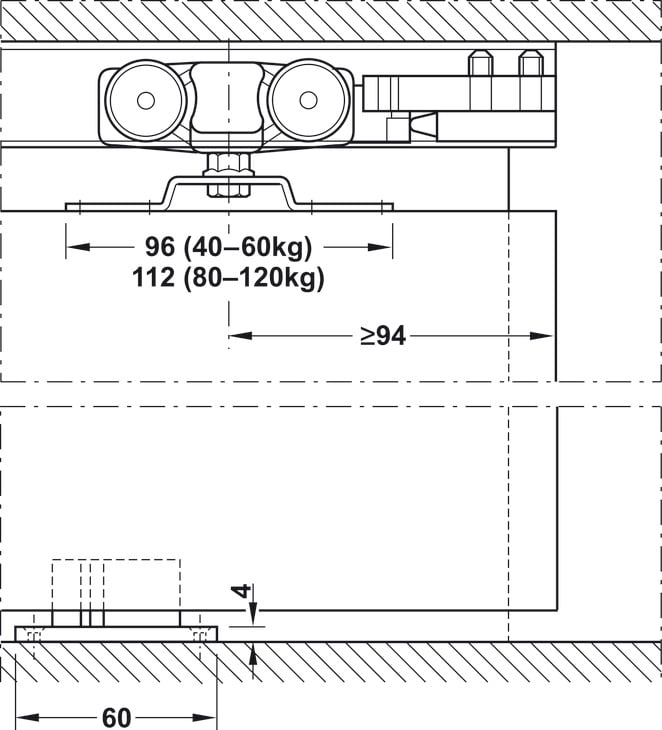 Phụ Kiện Cửa Trượt Slido Classic 120P Hafele 941.25.131 – ảnh 6