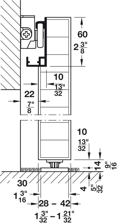 Ray Dưới Cho Sàn Mềm 2200mm Hafele 940.59.802 - Bên trong một bộ ray trượt chất lượng