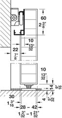 Ray Dưới Cho Sàn Mềm 2200mm Hafele 940.59.802 ảnh 3