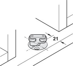 Bộ Phụ Kiện Cửa 50Kg Concepta Hafele 408.30.048 ảnh 3
