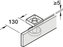 Folding f.concepta 25 lh 1250-1850mm Hafele 408.31.008 ảnh 6