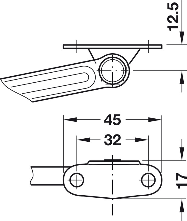 Tay Nâng Flap H1.5 Loại C Phải Hafele 493.05.344 - 493.05.344 so với bản trái 493.05.345 và loại D 493.05.346 Tay Nâng Flap H1.5 Loại C Phải Hafele 493.05.344 - 493.05.344 so với bản trái 493.05.345 và loại D 493.05.346