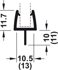 Ron Cửa Phòng Tắm Kính 10 - 12mm Hafele 950.50.013 ảnh 2
