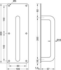 Bảng Kéo Cửa Pull Hafele 987.11.240 ảnh 2