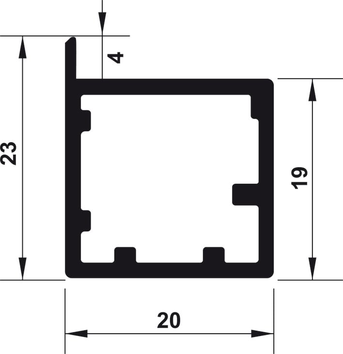 Khung Nhôm Alusion S01 Hafele 563.58.323