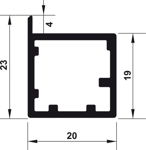 Khung Nhôm Alusion S01 Hafele 563.58.323