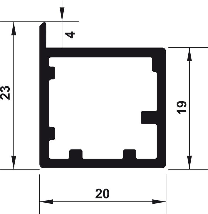 Khung Nhôm Alusion S01 Hafele 563.58.323