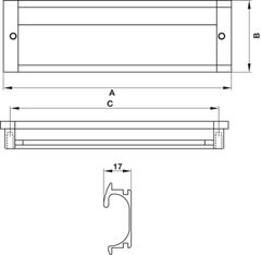 Tay Nắm Tủ Âm 173mm Hafele 151.76.923 ảnh 2