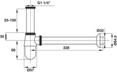 Bẫy Nước P-Trap Hafele 495.61.242 ảnh 2