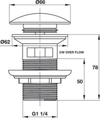 Bộ Nhấn Xả Chậu Có Xả Tràn Hafele 589.25.848 ảnh 2