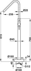 Bộ Trộn Tắm Đặt Sàn Roots Hafele 495.61.177 ảnh 2