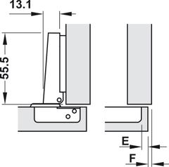 Bản Lề Trùm Ngoài Metalla A 110° Không Bật Hafele 315.31.550 ảnh 2