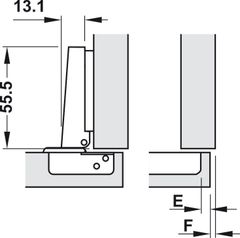 Bản Lề Trùm Ngoài Metalla A 110°​ Không Giảm Chấn Hafele 311.01.077 ảnh 2