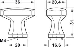 Quả Nắm Tủ H2185 Hafele 106.70.171 ảnh 4