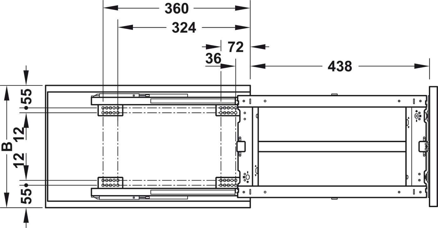Bộ Rổ Kéo Dipensa Junior III 400mm Hafele 545.11.573 - Cách chọn đúng bộ rổ kéo Dipensa Junior III 400mm Hafele 545.11.573