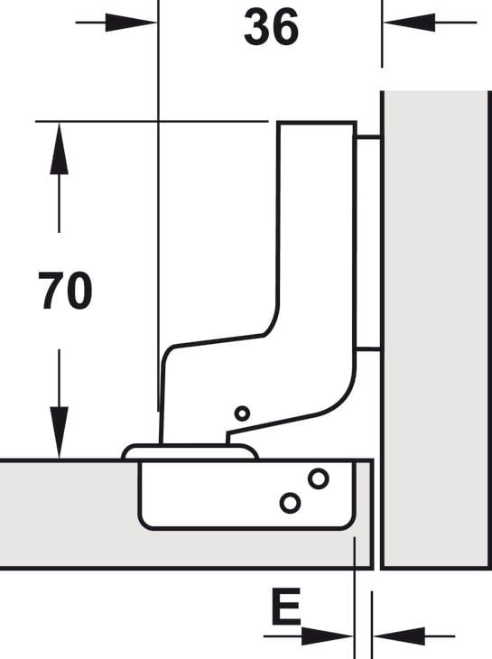 Bản Lề Lọt Lòng Metalla SM Giảm Chấn 95º Hafele 315.08.852