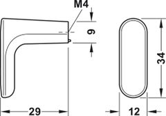 Quả Nắm Tủ H2130 Hafele 106.69.150 ảnh 3