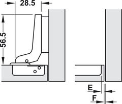 Bản Lề Lọt Lòng Không Giảm Chấn Metta A 110° Hafele 311.01.079