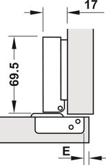 Bản Lề Metalla SM 95° Trùm Ngoài Hafele 308.03.003 ảnh 2