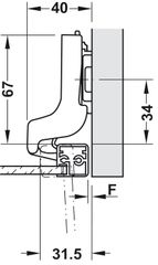 Bản Lề Metalla SM 110º Lọt Lòng Hafele 315.26.712 ảnh 3