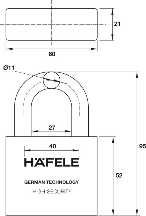 Bộ Khóa Treo Super 60mm Hafele 482.01.947 - Vai trò của thân khóa trong một bộ khóa cửa