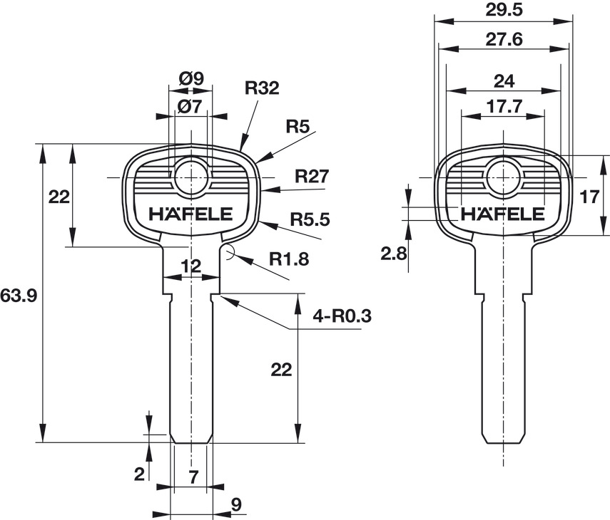 Bộ Khóa Treo Super 60mm Hafele 482.01.947 - Ứng dụng thực tế của thân khóa và phụ kiện khóa Häfele