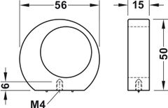 Quả Nắm Tủ H2150 Hafele 106.70.135 ảnh 4
