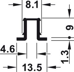 Ray trượt F-Line11 12A 2m Hafele 404.71.801 ảnh 2