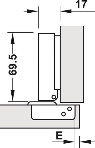Bản Lề Trùm Ngoài Metalla A DIY 110º Hafele 493.03.021