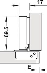 Bản Lề Trùm Ngoài Metalla A DIY 110º Hafele 493.03.021