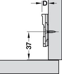 Đế Bản Lề Tủ Metalla SM 4 Lỗ Bắt Vít Hafele 334.90.006 ảnh 3