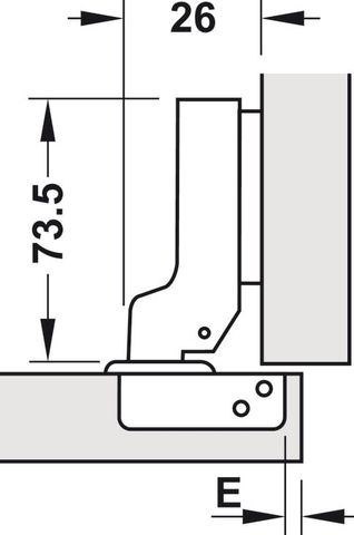 Bản Lề Trùm Nửa Metalla A DIY 110º Hafele 493.03.024