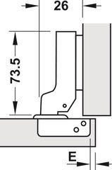 Bản Lề Trùm Nửa Metalla A DIY 110º Hafele 493.03.024