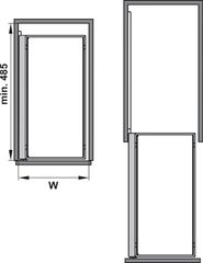 Bộ Rổ Kéo Comfort II Mở Trái 250mm Hafele 545.53.761 ảnh 2