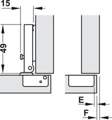 Bản Lề Trùm Ngoài Metalla Mini A 110º Hafele 311.01.070 ảnh 2