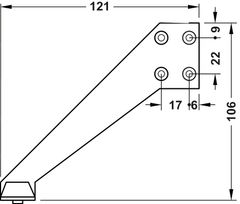 Chặn Cửa Khung Trên Mở Trái Hafele 937.13.583 ảnh 2