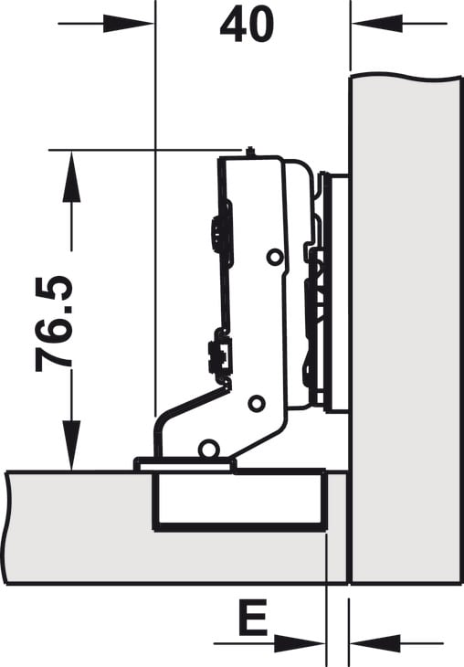 Bản Lề Lọt Lòng Metalla SM 98º Hafele 334.05.003